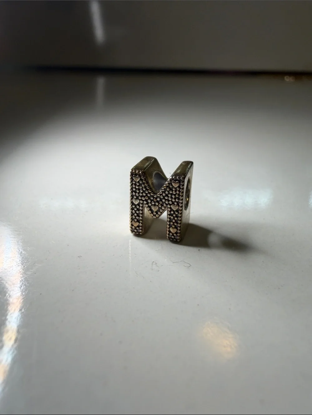 pandora M charm